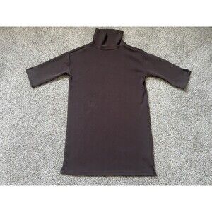 Women Essentials by Tchibo Tunic Top Dress High Neck Brown Sz L